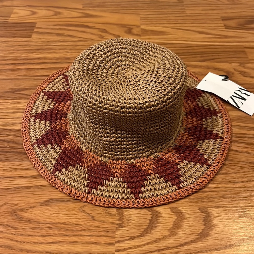 NWT Zara Summer Raffia Beach Hat
